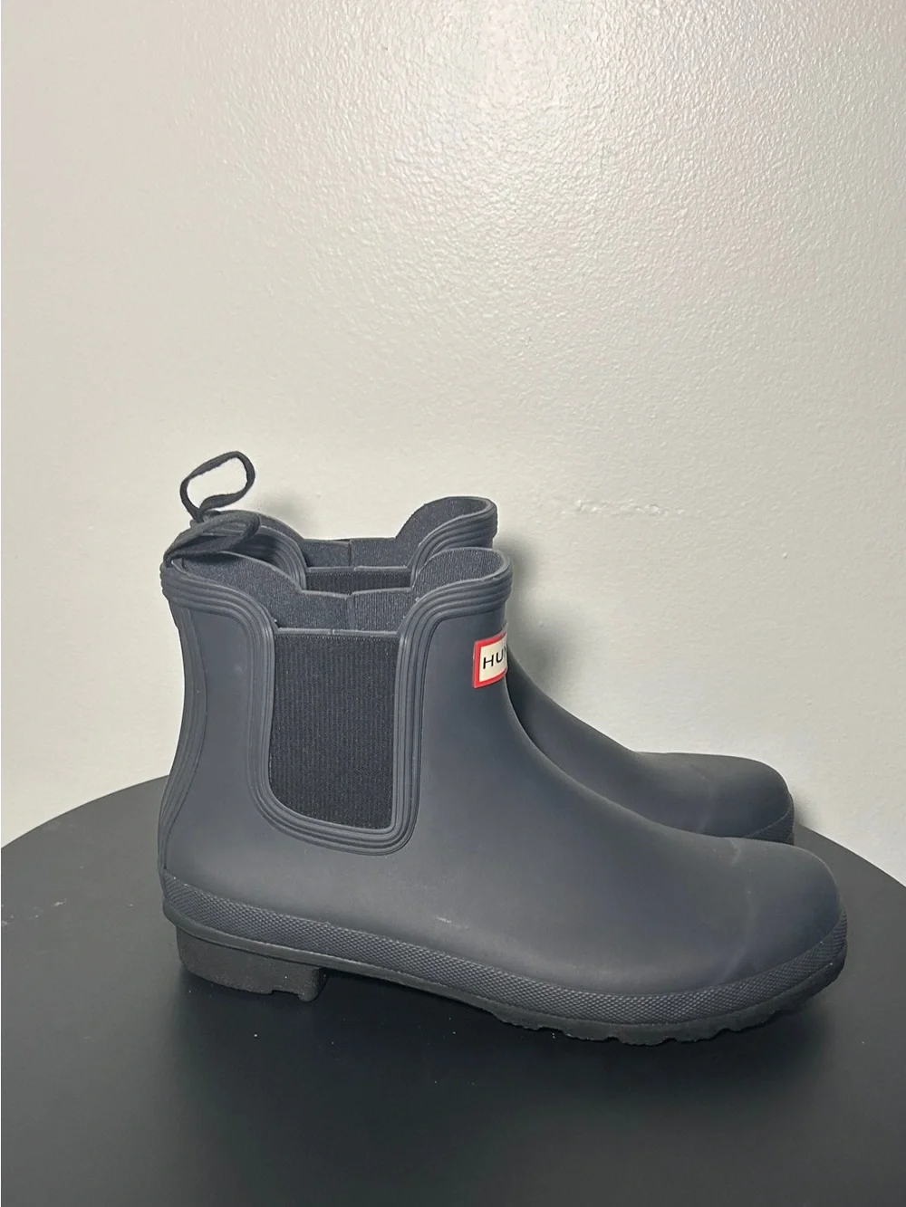 Hunter Matte Black Short Chelsea Rain Boots